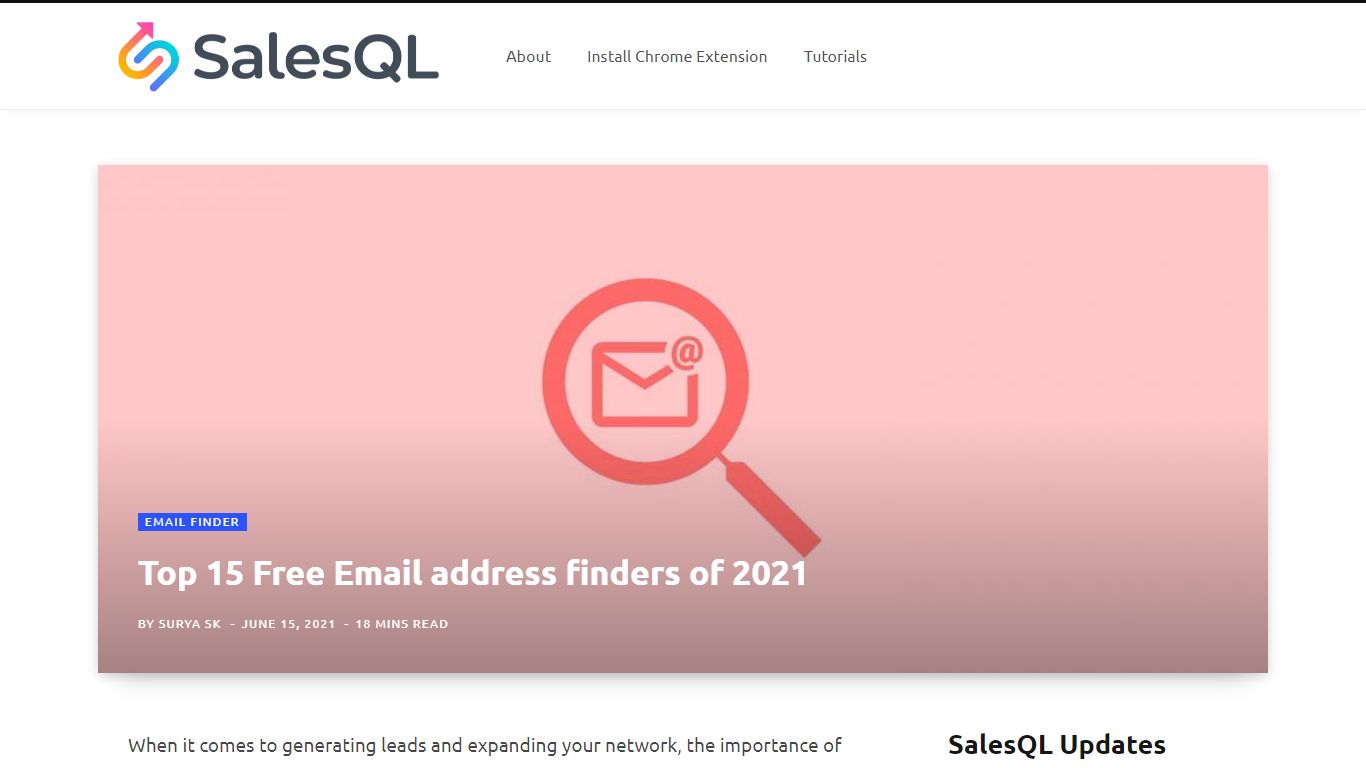 Top 15 free email address finders of 2021 - SalesQL